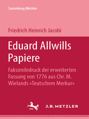 cover image of Eduard Allwills Papiere